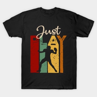 Just play american football Vintage T-Shirt Gift T-Shirt